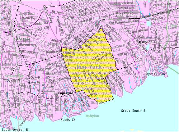Lindenhurst Ny Map 